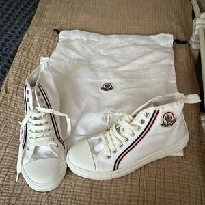 Moncler high top sneakers size 35 never worn